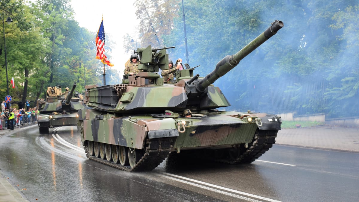 Americký tank Abrams v Polsku