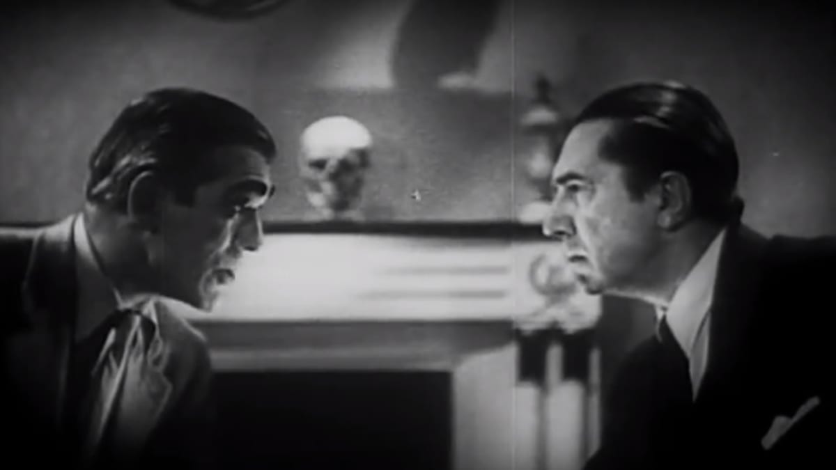 Boris Karloff (vlevo) a Bela Lugosi.