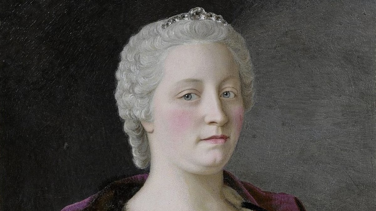 Marie Terezie na portrétu z roku 1747