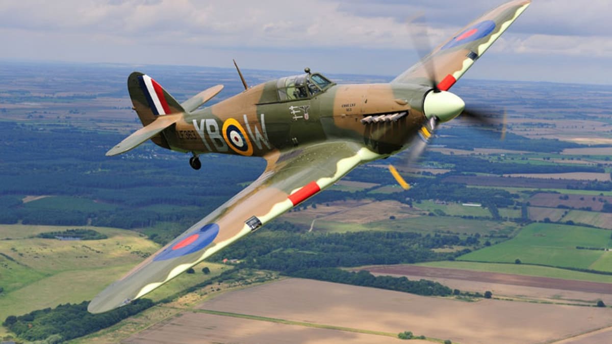 Hawker Hurricane v letu...