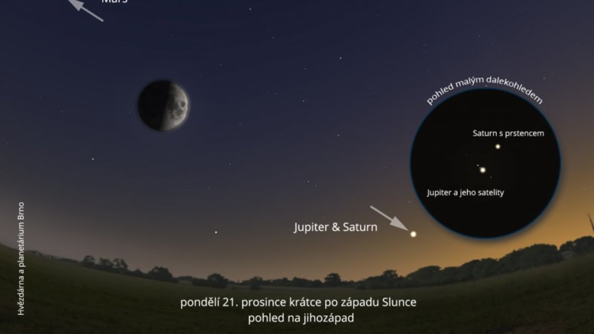 Konjunkce Saturnu a Jupitera je významnou událostí.