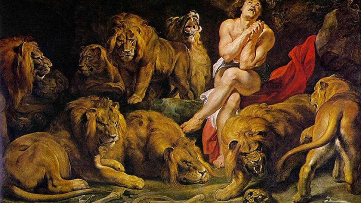 Obraz:Daniel v jámě lvové