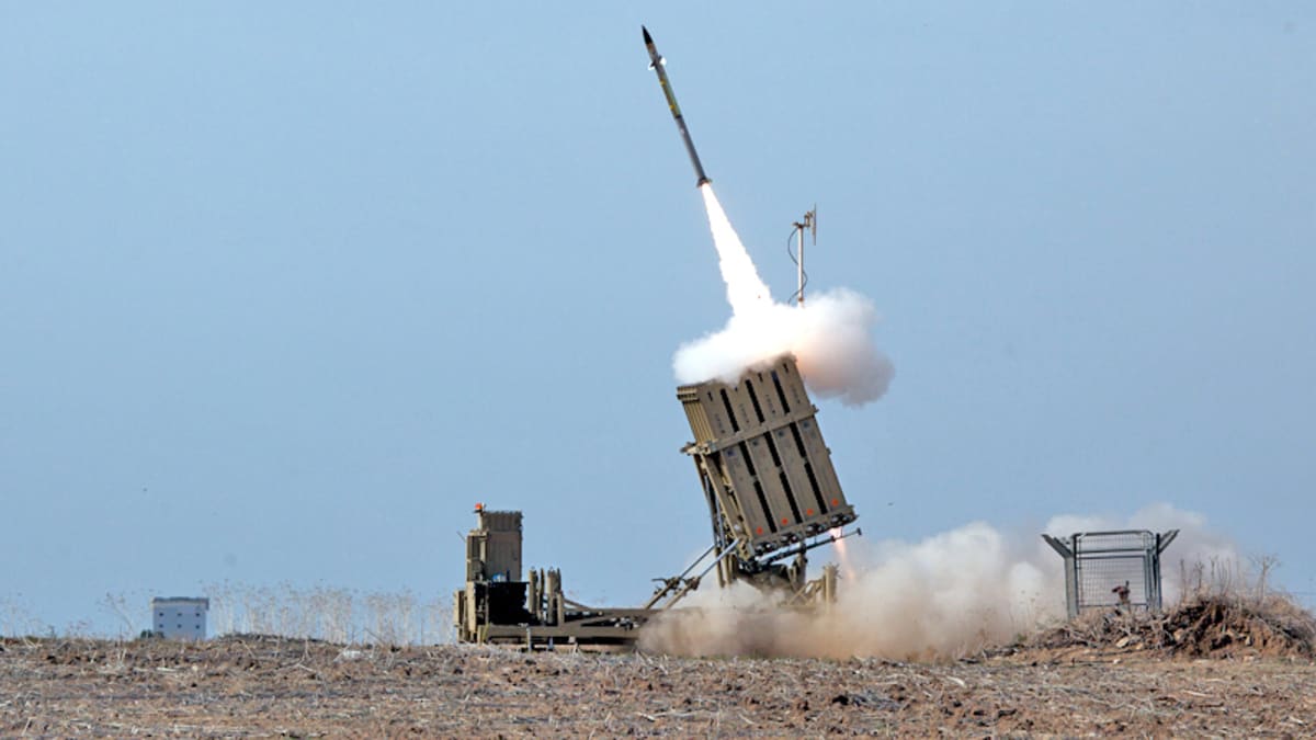  Vypuštění antirakety Tamir systému Iron Dome