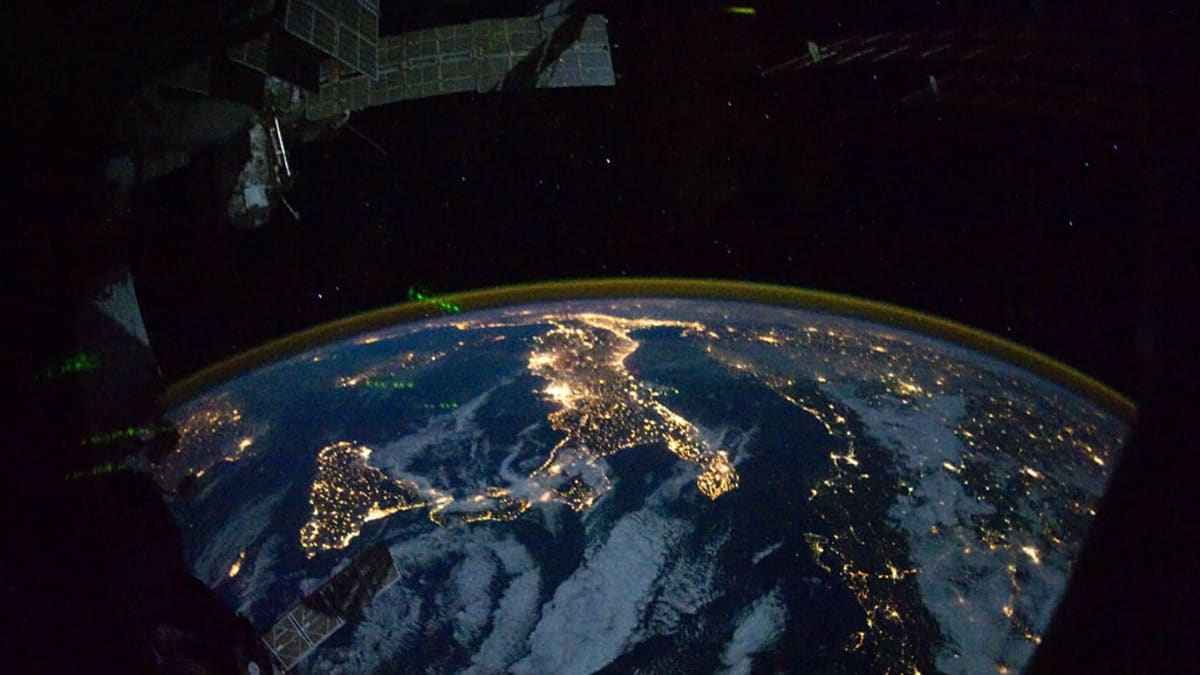 Itálie z ISS