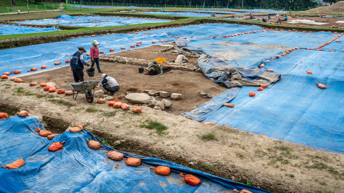 Palác Wolseong - archeology může čekat nález dalších obětovaných lidí 