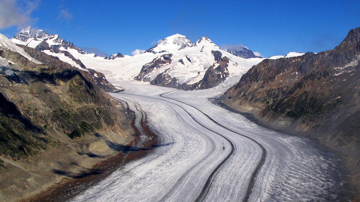 Švýcarský ledovec Aletsch
