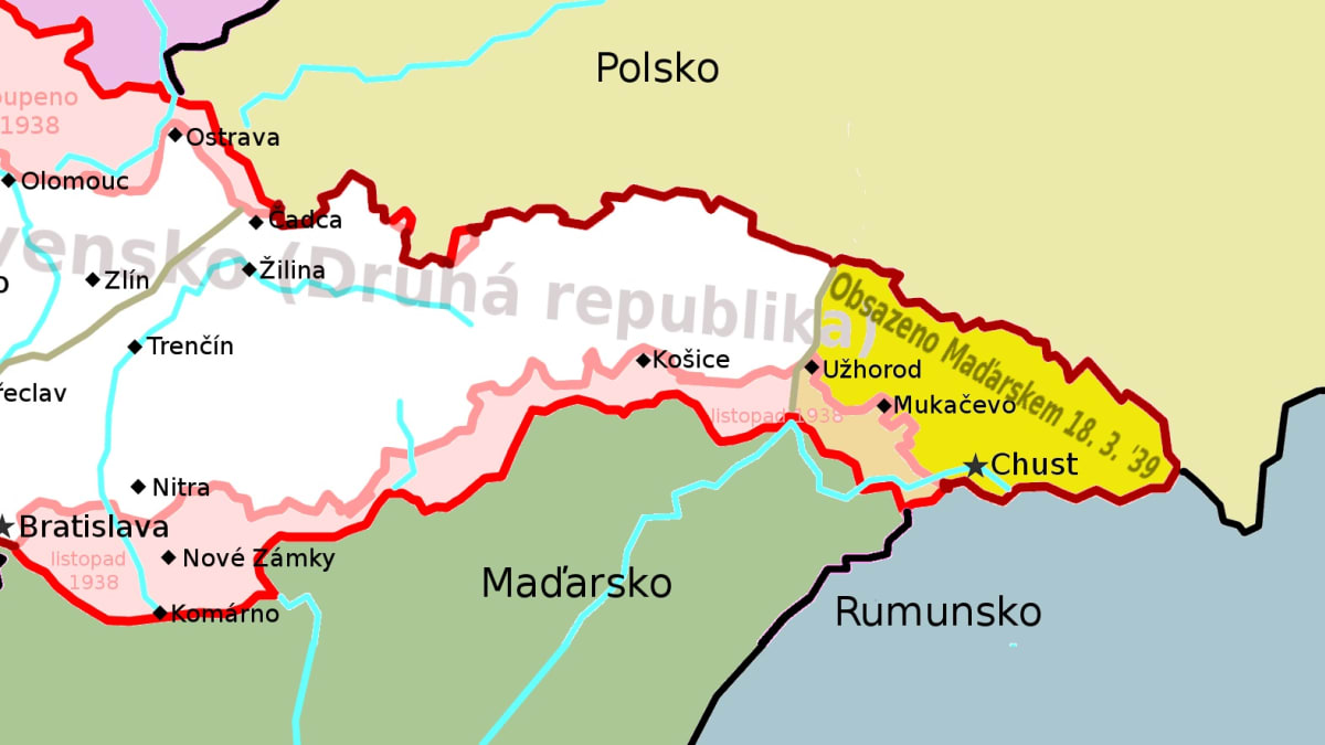 Podkarpatskou Rus obsadili Maďaři až 18. března 1939