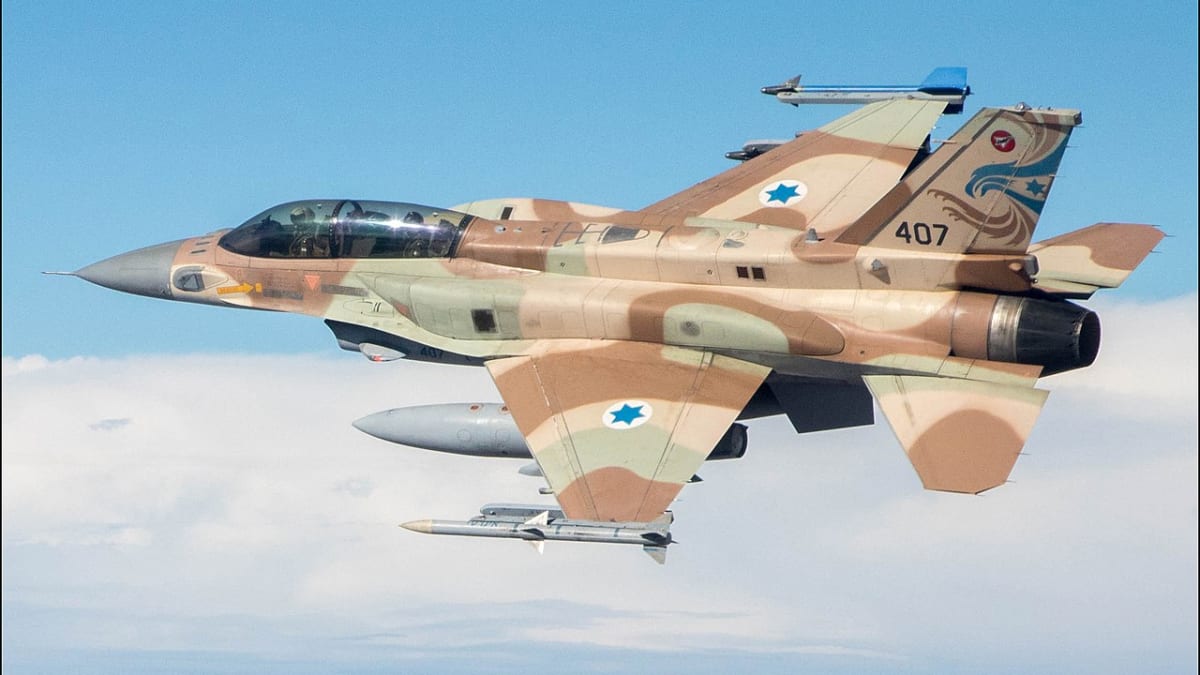 Letoun F-16I s imatrikulačními znaky izraelského letectva