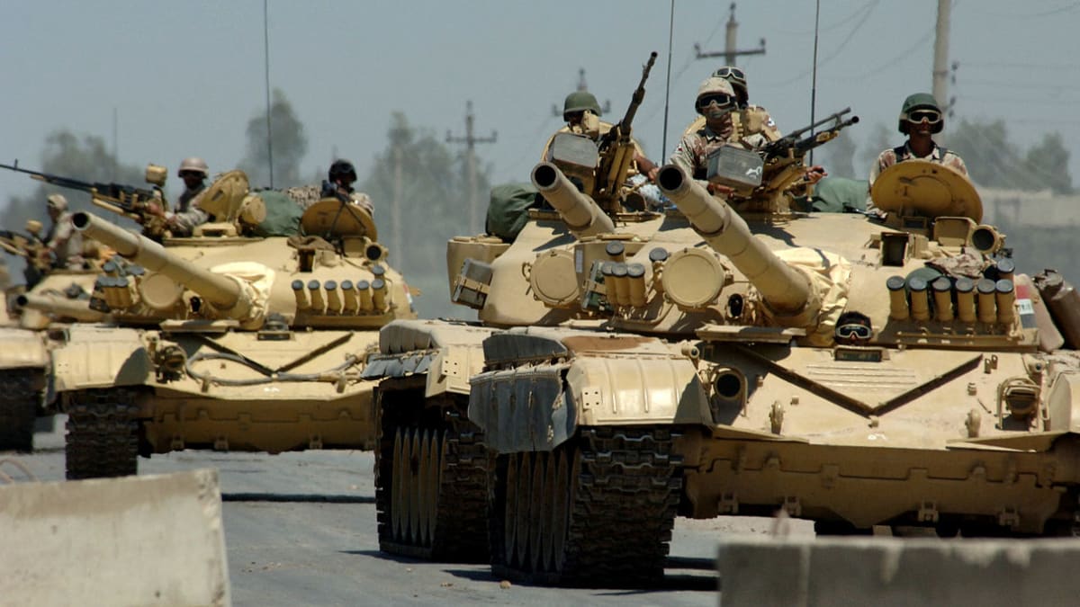 T72 - hlavní tank irácké armády ve válce v Zálivu,