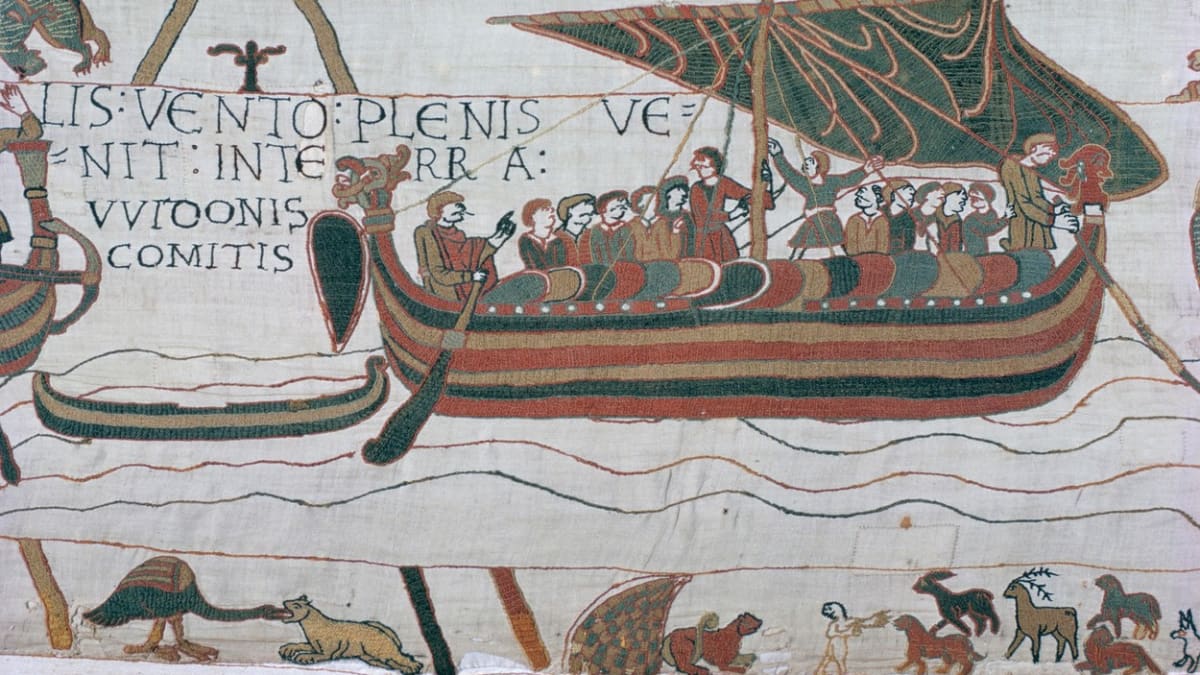 Invazní flotila na tapisérii z Bayuex