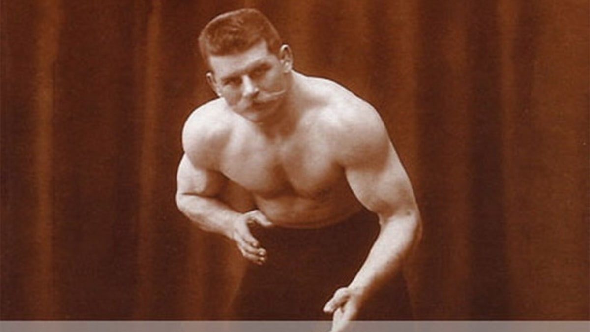 Gustav Frištenský v době, kdy zápasil v USA.