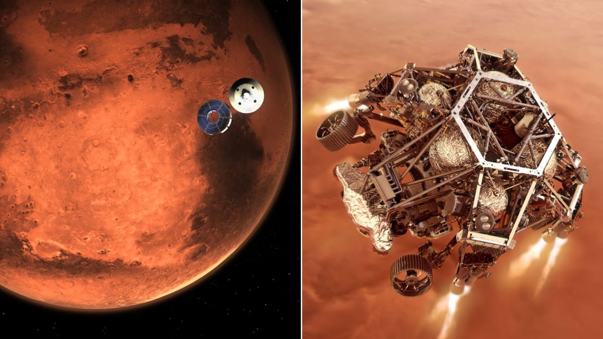 Kritickou fází přistání na Marsu bude brzdění pomocí trysek