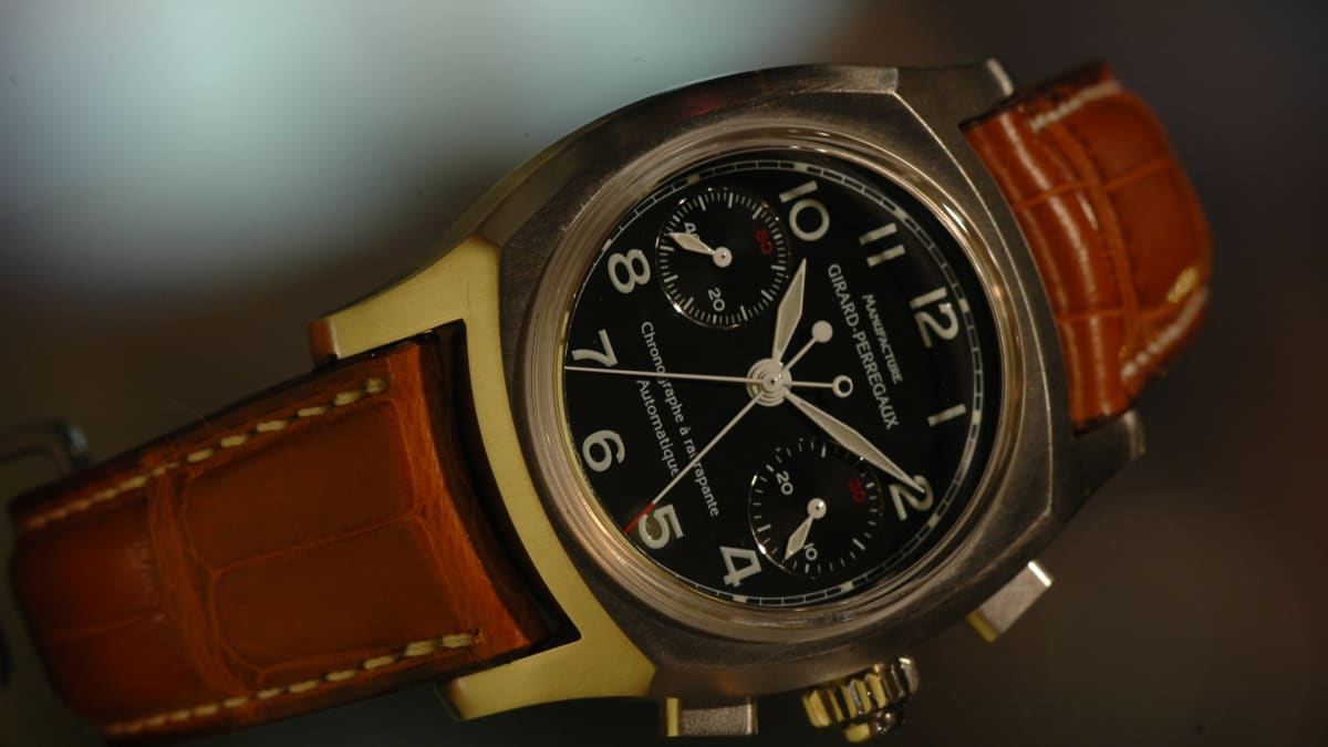 hodinky firmy Girard - Perregaux  v Muzeu hodin,  Le Chaus de Fonds, Švýcarsko