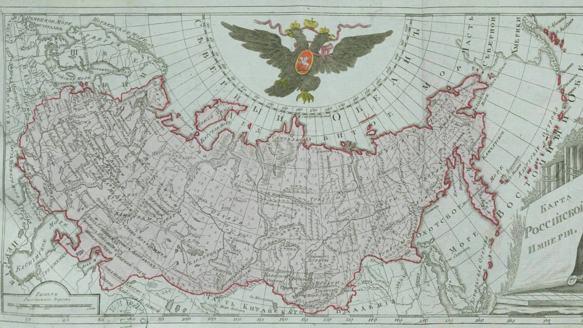 Mapa ruské říše z roku 1792