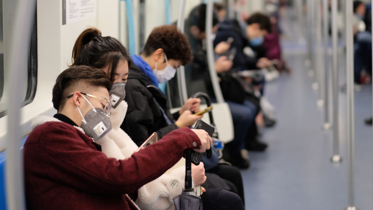 Lidé v čínském metro