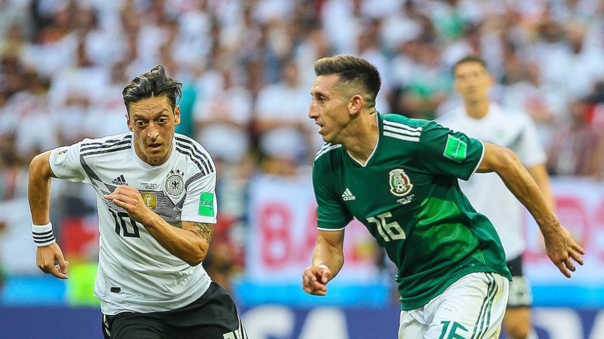 Němci a Mexičané - fotbaloví soupeři v Moskvě