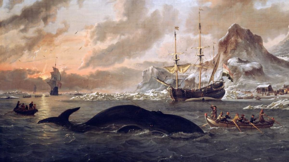 velrybáři u pobřeží Špicberk