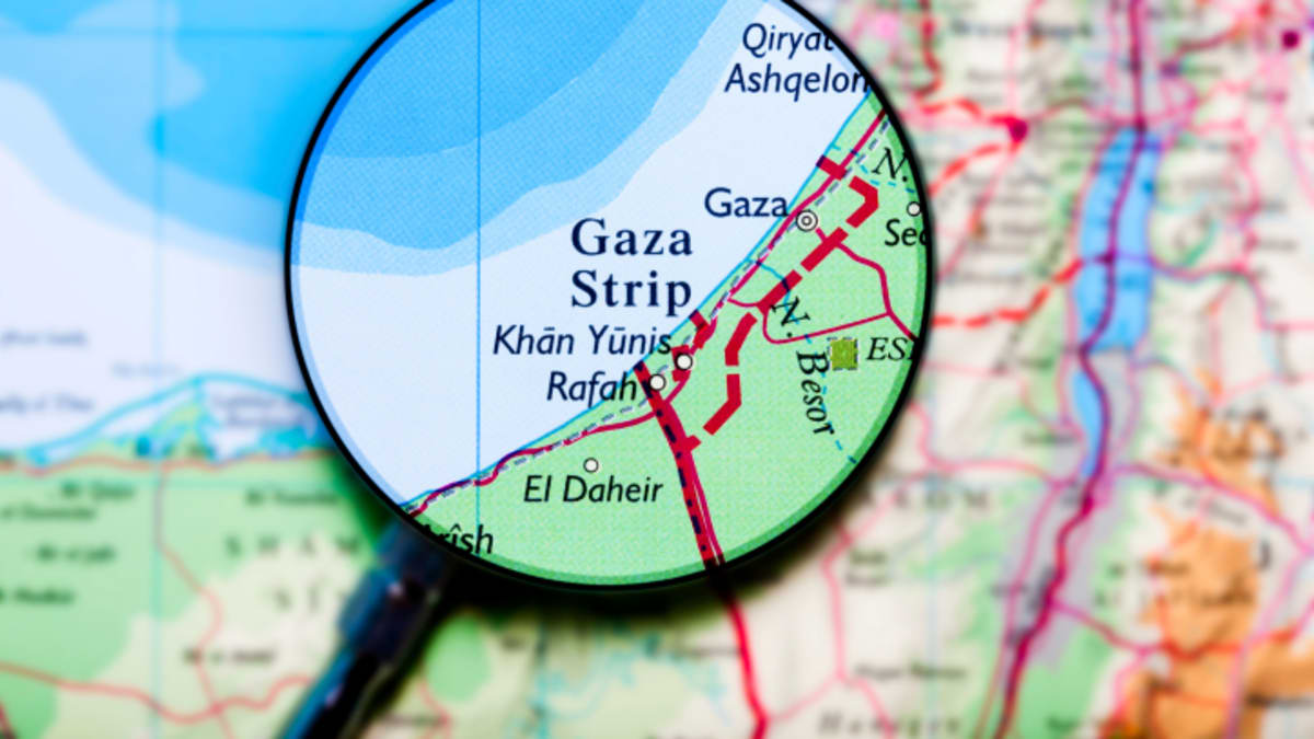 Pásmo Gaza - mapa
