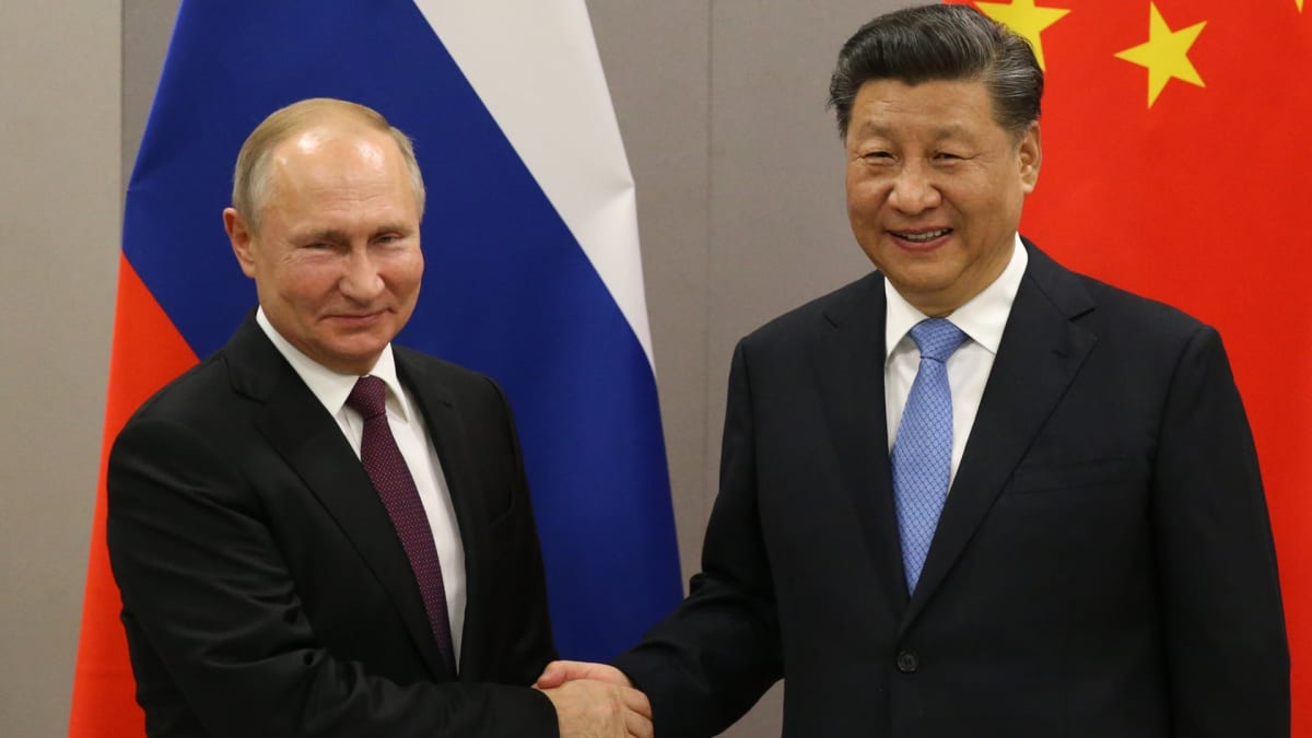 Ruský prezident Vladimir Putin a čínský prezident Si Ťin-pching