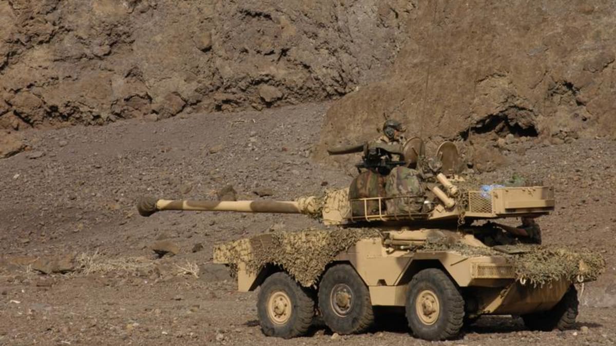 Toto lehké bojové vozidlo ERC 90 vybavené 90mm kanonem patří k 13. půlbrigádě Cizinecké legie dislokované v Džibutsku