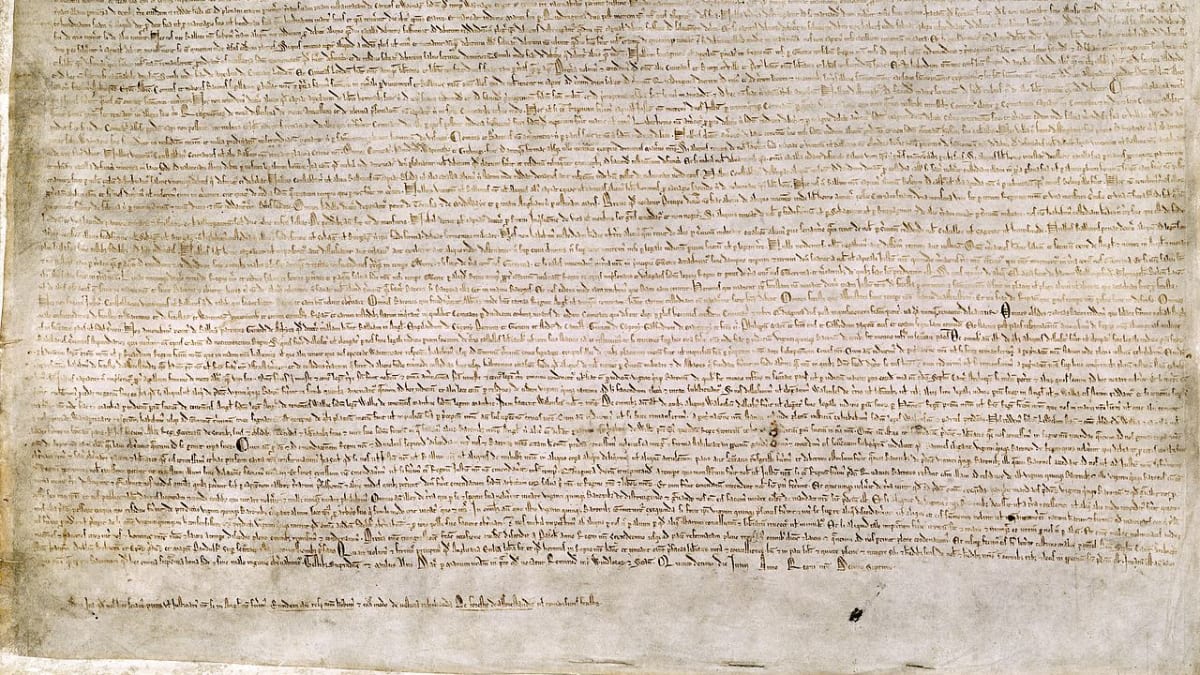 Magna charta, verze z roku 1215