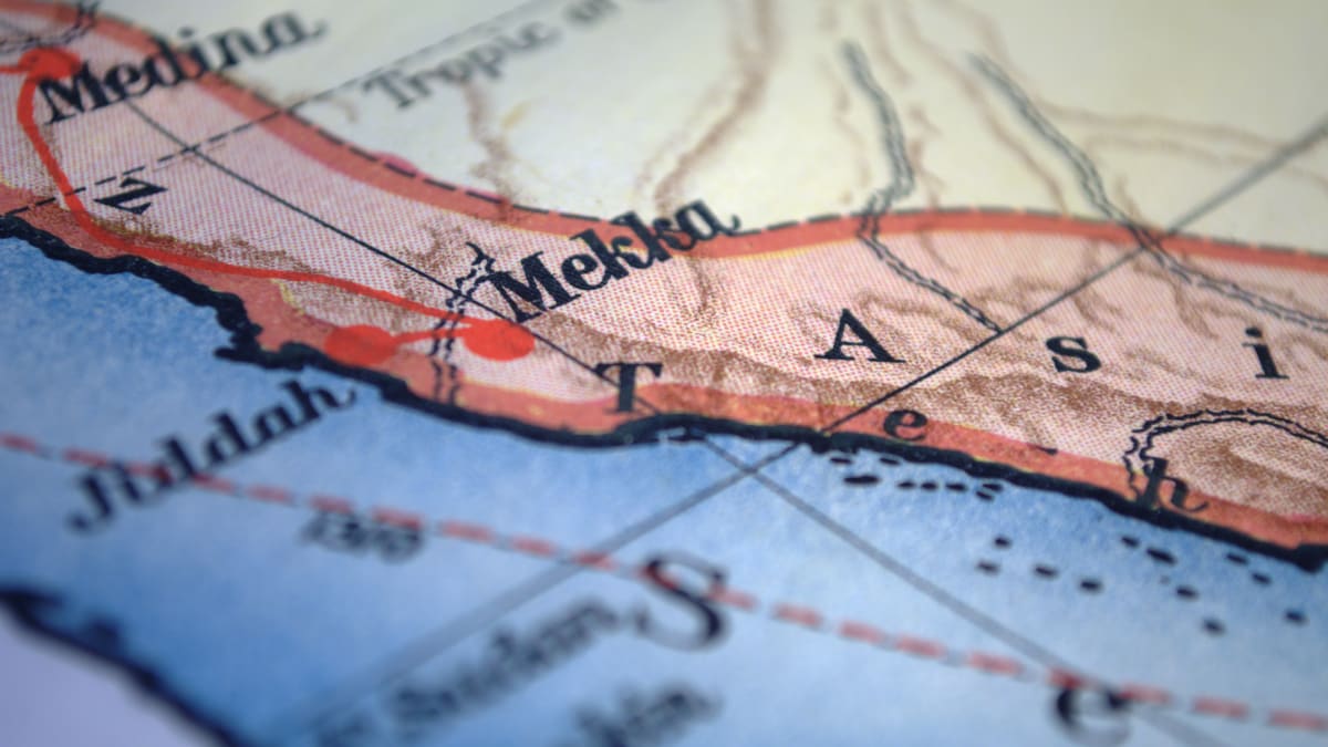 Mapa města Mekka