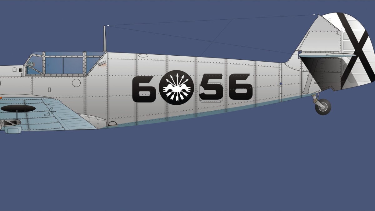 Imatrikulační znaky legie Condor na Messerschmittu Bf 109C