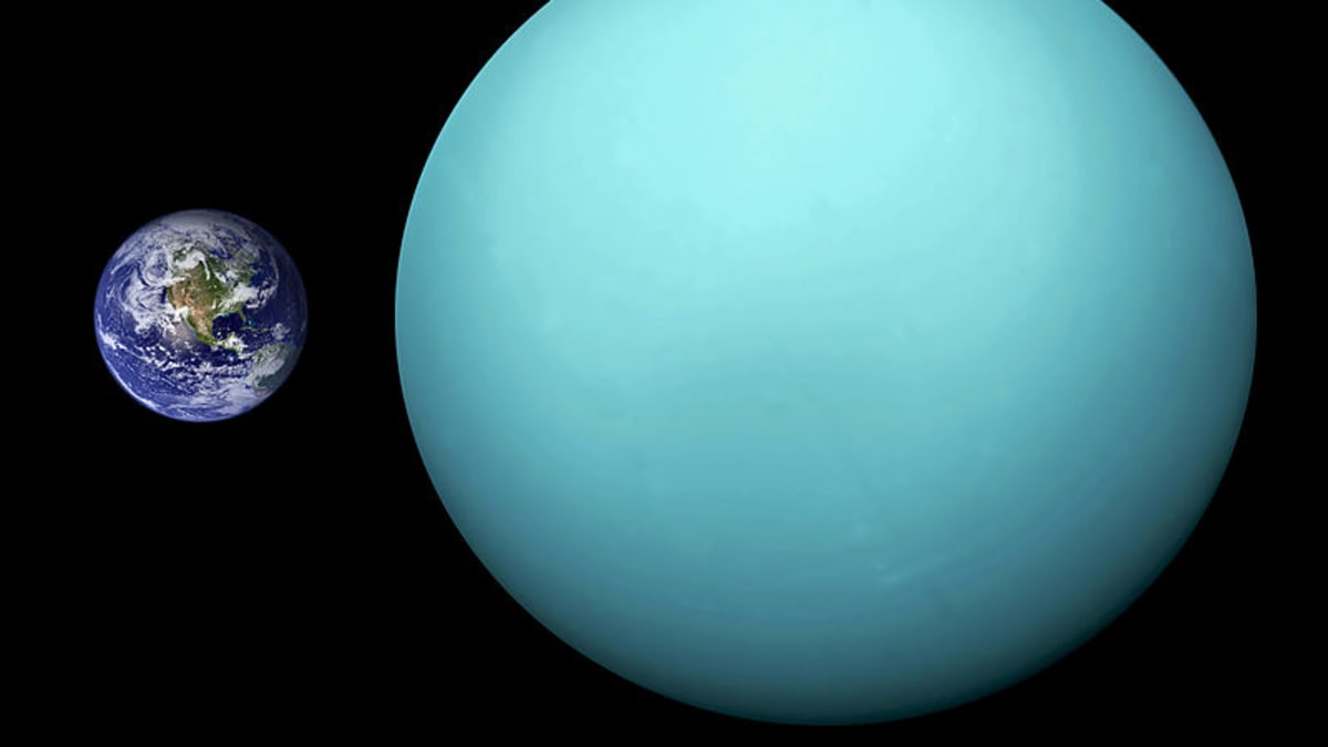 Srovnání Země a Uranu