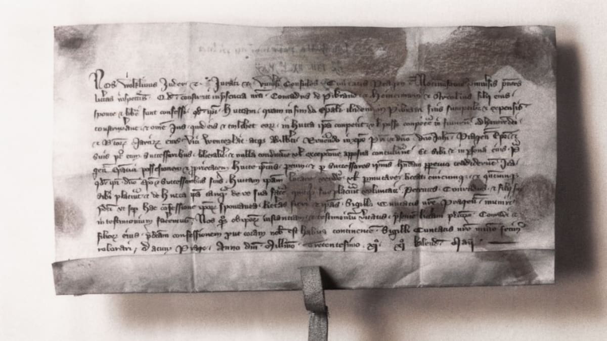 Nejstarší písemný doklad o hornictví na Příbramsku z roku 1311.