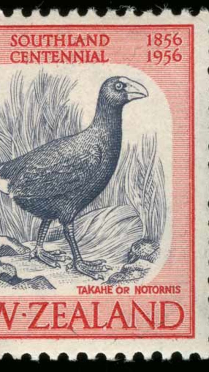 Slípka takahé na novozélandské poštovní známce