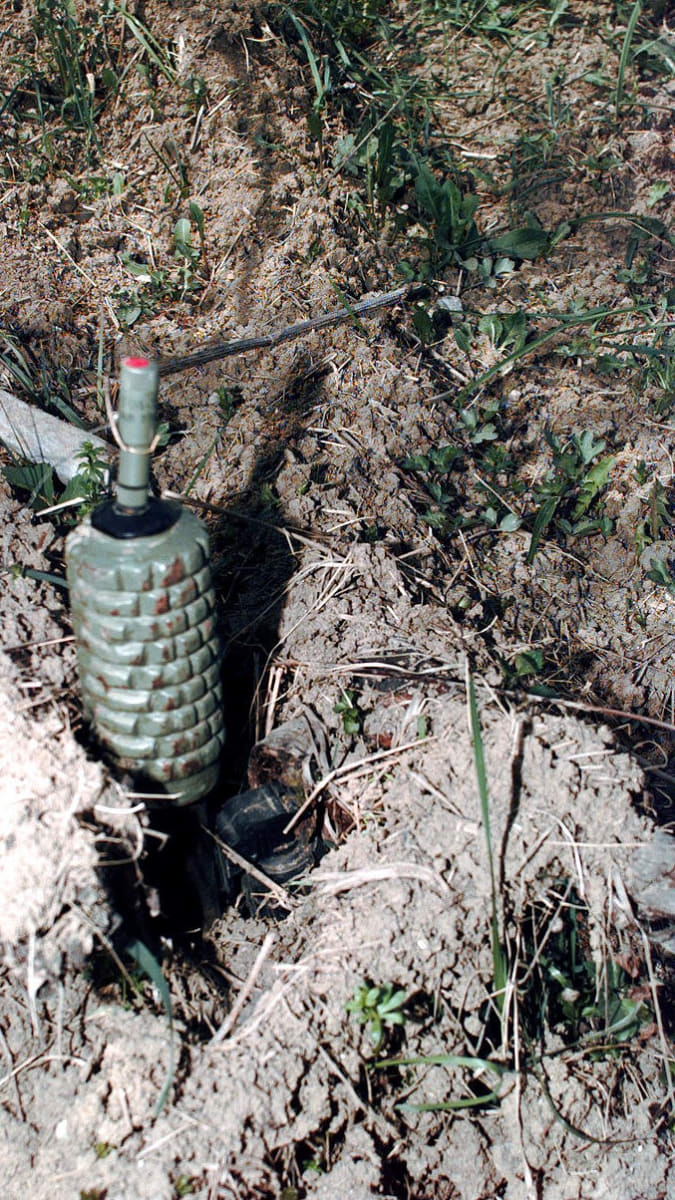 Protipěchotní mina POMZ používaná na československých hranicích