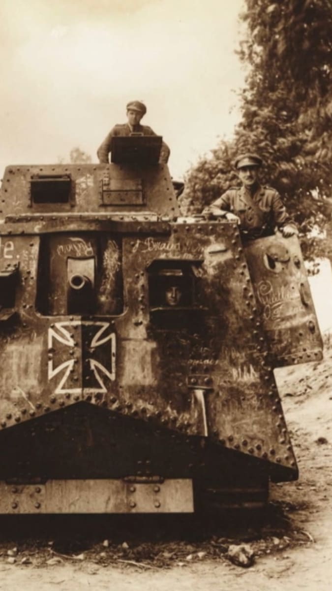 Tenhle německý příspěvek k vývoji tanků ničím nepřipomíná pozdější tankovou velmoc
