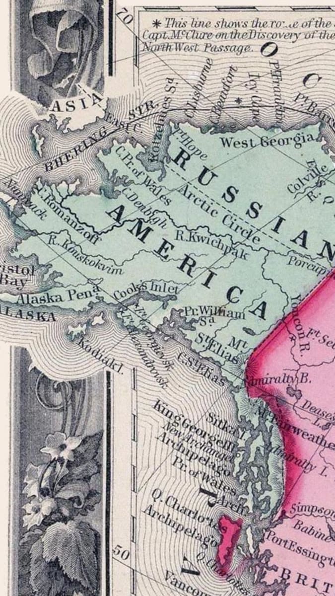 Ruská Amerika v roce 1860