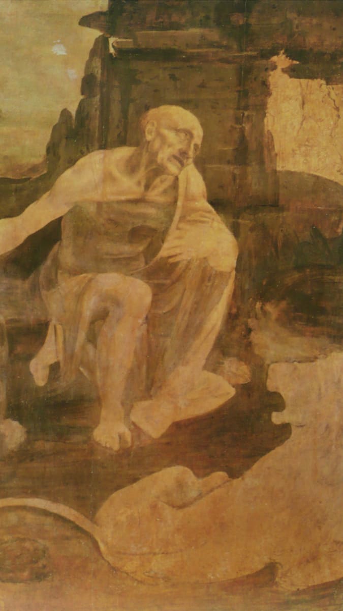 Leonardo da Vinci - Sv. Jeroným na poušti