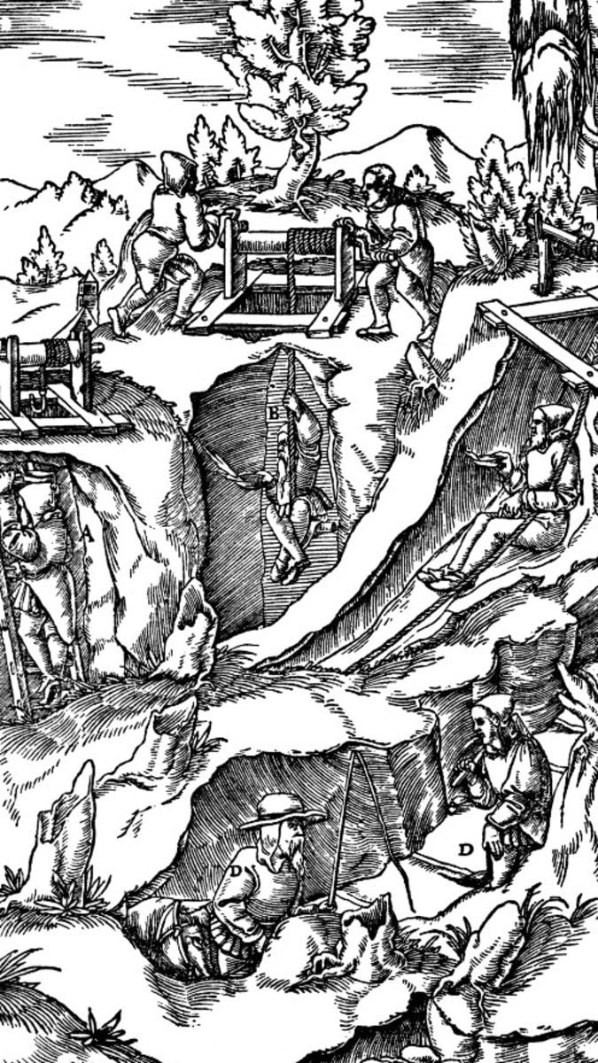 Báňská činnost v 16. století.
