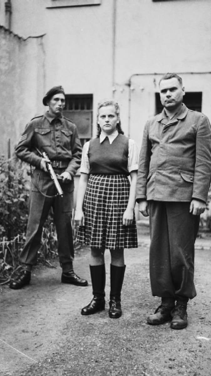 Irma Grese po svém zatčení v roce 1945
