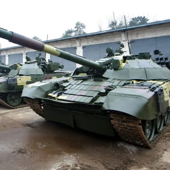 Tanky T-72 v Kyjevě