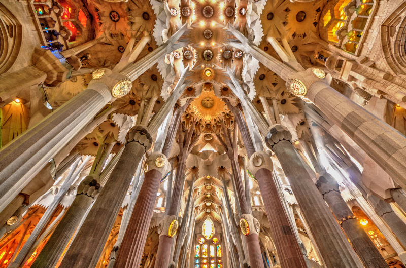 Strop chrámu Sagrada Família
