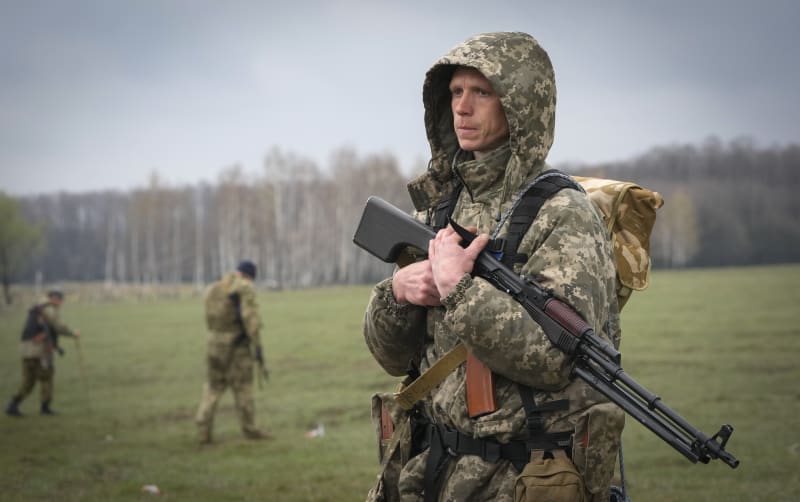 Ukrajinský voják v Oděské oblasti, 21. dubna