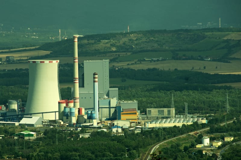 Elektrárna Ledvice nedaleko Teplic