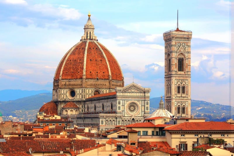 7. místo: Katedrála Santa Maria del Fiore, Florencie (67,52 %). Florentský dóm se začal stavět ve 13. století, jeho dvouplášťová osmiboká kupole je považována za zázrak techniky