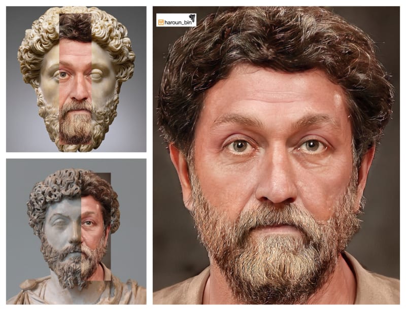 Marcus Aurelius, doba vlády: 169-190 n. l. Zemřel v 58 letech přirozenou smrtí