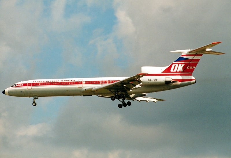Tupolev TU-154 smrtící letoun - Československý Tupolev Tu-154M ve Frankfurtu