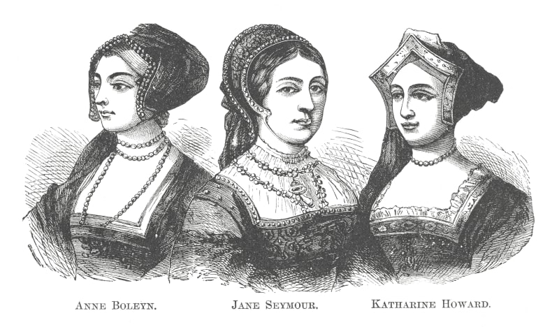 Tři z manželek Jindřicha VIII.