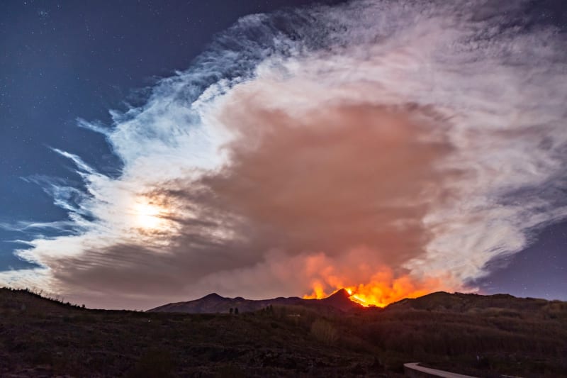 Erupce Etny v únoru 2021