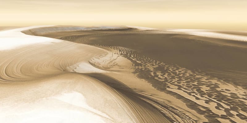 Všechny tváře rudé planety - ledová čepička na severním pólu Marsu