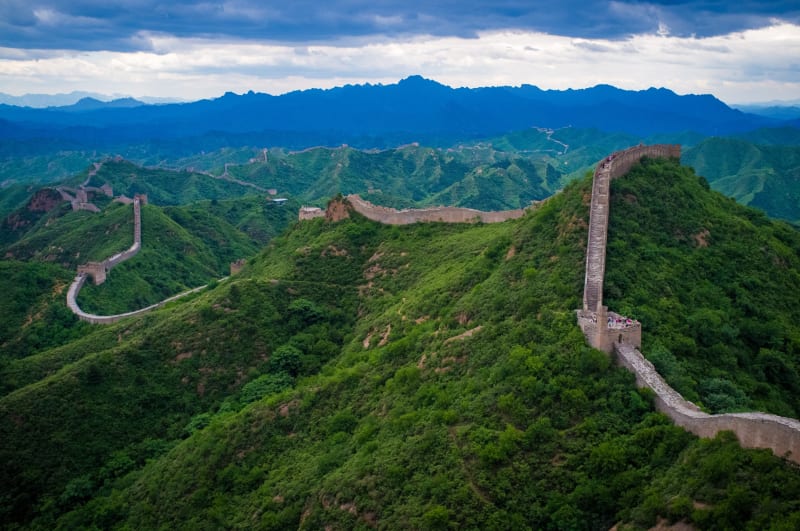 Jedna z mnoha částí Velké čínské zdi