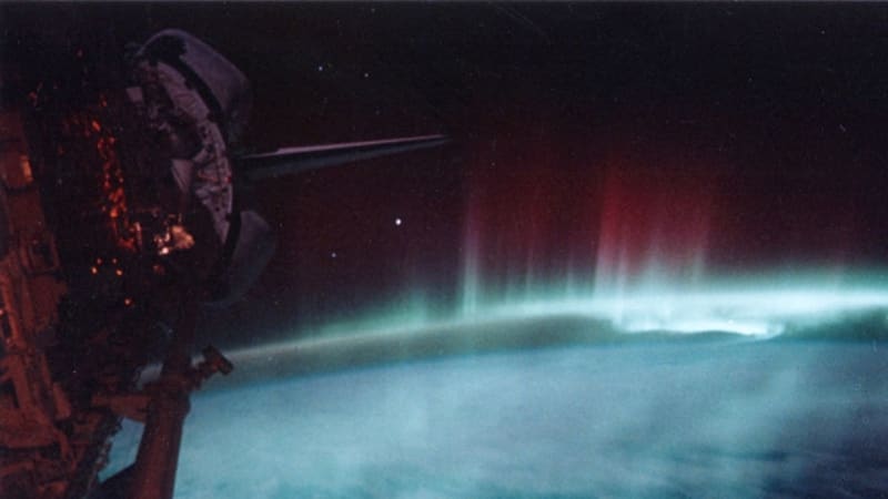 Polární záře vyfotografovaná z ISS. FOTO: NASA