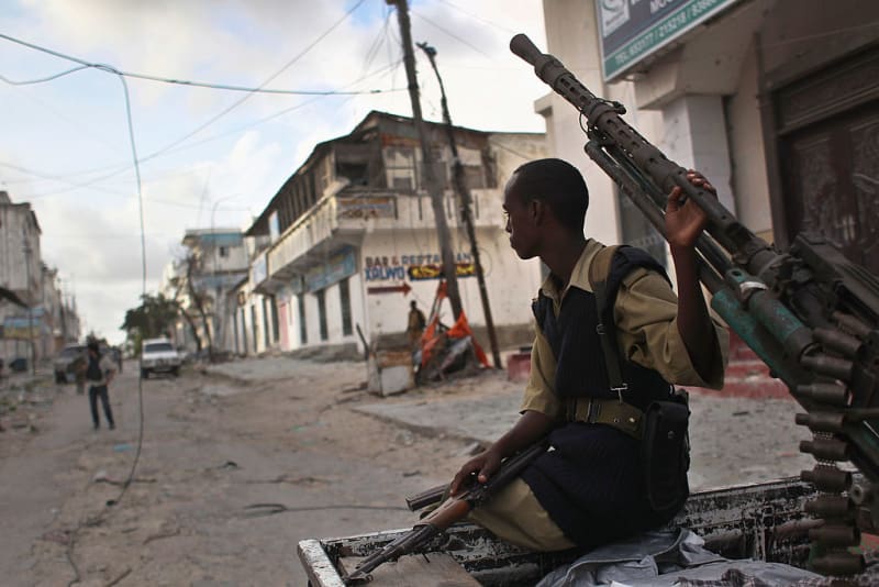 Mogadišo v roce 1993 ovládaly znepřátelené milice