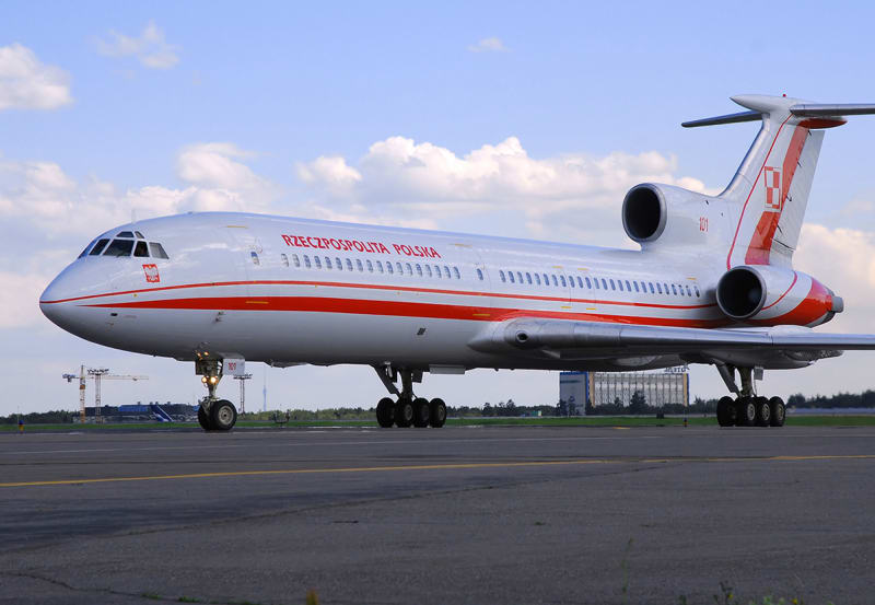 Tupolev TU-154 smrtící letoun - Jeden ze dvou polských VIP strojů Tu-154M